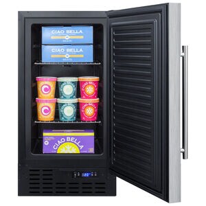 Summit 18 in. 2.7 cu. ft. Built-in Frost Free Compact Upright Freezer with Adjustable Shelves - Stainless Steel, , hires