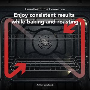 KitchenAid 30 in. 5.3 cu. ft. Smart Air-Fry True European Convection Electric Range with Radiant Burners - Fingerprint Resistant Stainless Steel, , hires