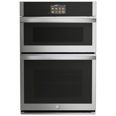 GE Profile 30 in. 6.4 cu. ft. Smart Speed/Steam Electric Microwave/Wall Oven Combo with True European Convection & Sensor Cooking - Stainless Steel | PT9900SWSS