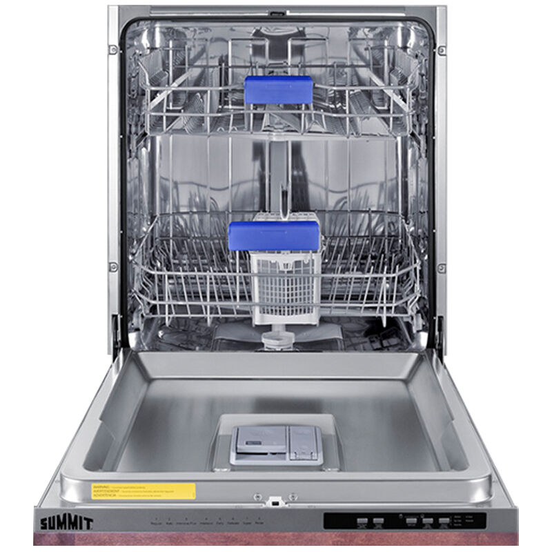 Summit 24 in. Built-In Dishwasher with Digital Control, 47 dBA Sound Level, 10 Place Settings, 8 Wash Cycles & Sanitize Cycle - Custom Panel Ready, , hires