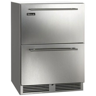 Perlick C-Series 24 in. Built-In 5.2 cu. ft. Outdoor Refrigerator Drawer - Stainless Steel | HC24RO-4-5