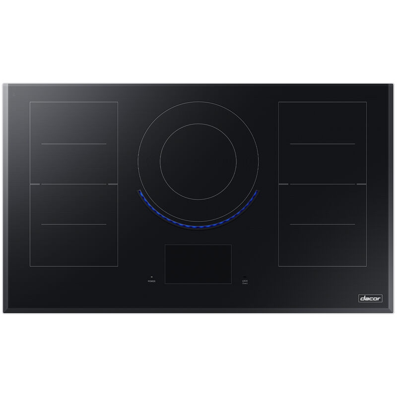 Dacor Contemporary Series 36 in. Induction Smart Cooktop with 5 Smoothtop Burners - Black Glass, , hires