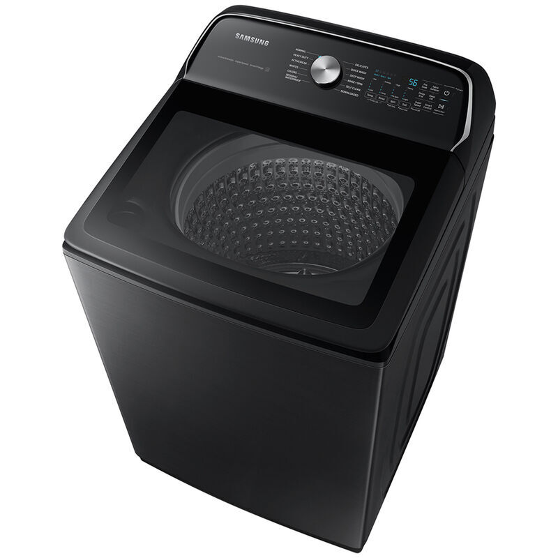 Samsung 27 in. 5.5 cu. ft. Smart Top Load Washer with Super Speed Wash - Brushed Black, Brushed Black, hires