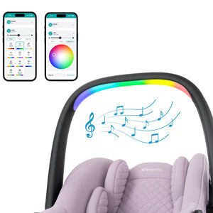 Evenflo Litemax NXT Infant Car Seat with Sensory Soothe - Agate Purple, Agate Purple, hires