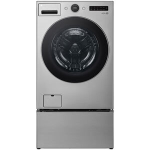 LG 27 in. 4.5 cu. ft. Smart Stackable Front Load Washer with AI DD Built-In Intelligence, TurboWash 360 Technology, Allergiene, Sanitize & Steam Wash Cycle - Graphite Steel, , hires