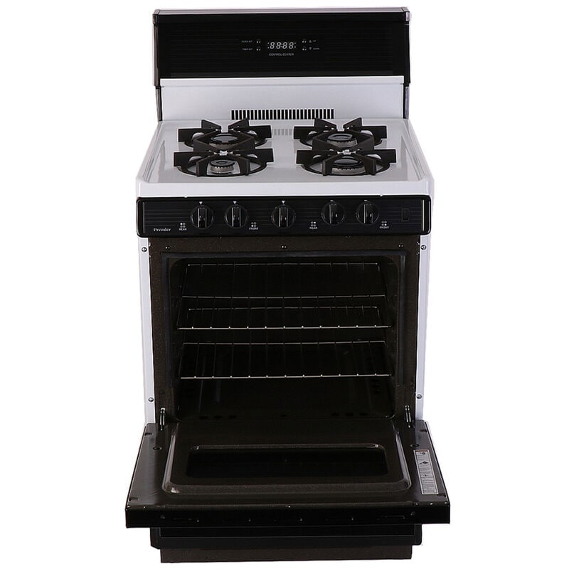 Premier 24 in. 3 cu. ft. Gas Range with 4 Sealed Burners - White, , hires