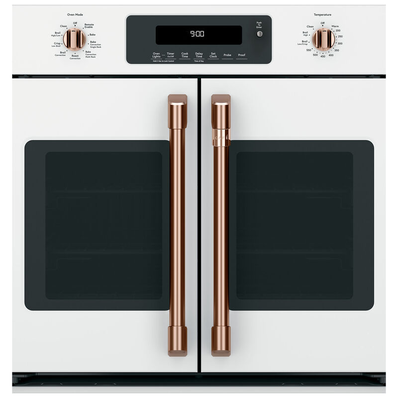 Cafe Handle Kit for French Door Wall Ovens - Brushed Copper, , hires