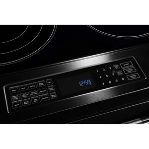 JennAir 30 in. 6.8 cu. ft. Air Fry True European Convection Slide-In Electric Range with Radiant Burners - Stainless Steel, , hires