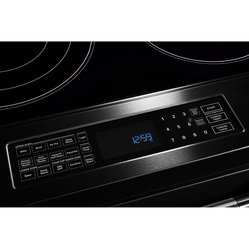 JennAir 30 in. 6.8 cu. ft. Air Fry True European Convection Slide-In Electric Range with Radiant Burners - Stainless Steel, , hires