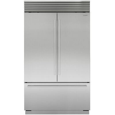 Sub-Zero Classic Series 48 in. Built-In 28.9 cu. ft. Smart Counter Depth French Door Refrigerator with Tubular Handles - Stainless Steel | CL4850UFDST