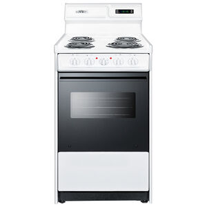 Summit 20 in. 2.4 cu. ft. Electric Range with Coil Burners - White, , hires