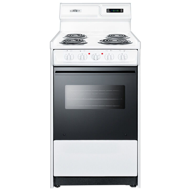 Summit 20 in. 2.4 cu. ft. Electric Range with Coil Burners - White, , hires