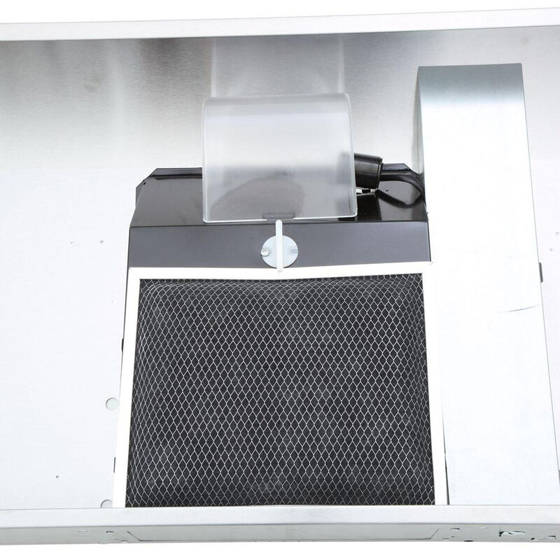 Whirlpool 30 in. Ductless Standard Style Range Hood with 140 CFM, 2 Fan Speeds & 1 Incandescent Light - Black, , hires