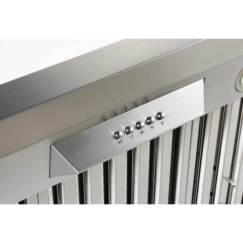 NXR EH Series 30 in. Ducted Canopy Pro Style Range Hood with 800 CFM, 3 Fan Speeds & 2 LED Lights - Stainless Steel, , hires