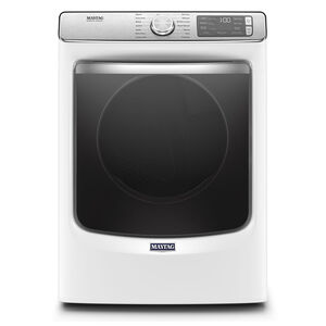 Maytag 27 in. 7.3 cu. ft. Smart Stackable Electric Dryer with Extra Power Button, Industry-Exclusive Extra Moisture Sensor, Sanitize & Steam Cycle - White, White, hires