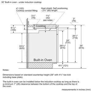 Bosch 500 Series 30 in. 4-Burner Induction Cooktop with Simmer Burner & Power Burner - Black, , hires