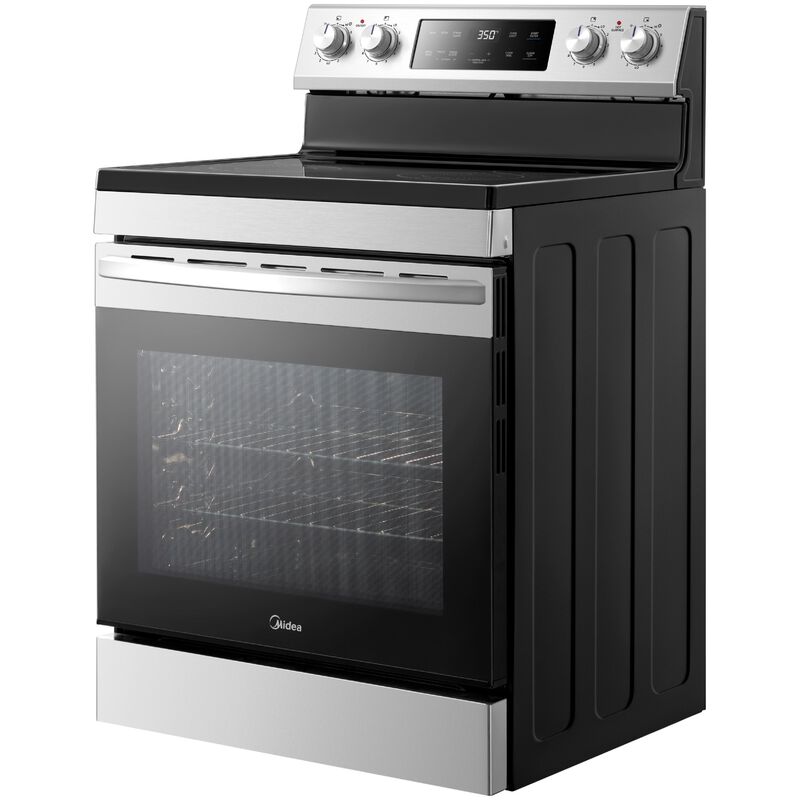 Midea 30 in. 6.3 cu. ft. Electric Range with Radiant Burners - Stainless Steel, , hires