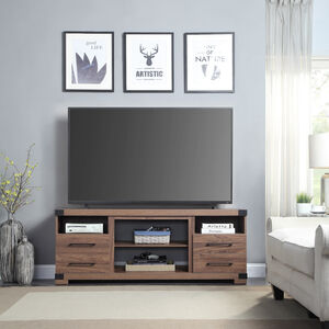 Manhattan Comfort Richmond 60" TV Stand with 2 Drawers & 4 Shelves - Brown, , hires