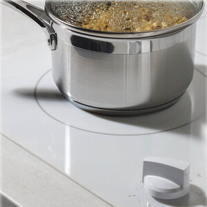 GE 36 in. 5-Burner Electric Cooktop with Simmer Burner & Power Burner - White, White, hires