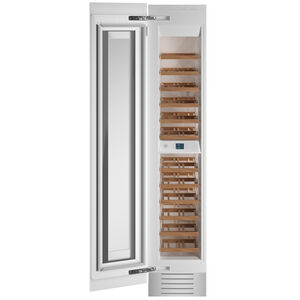 Bertazzoni 18 in. Built-In Wine Cooler with 52 Bottle Capacity, Dual Temperature Zone & Digital Control - Custom Panel Ready, , hires