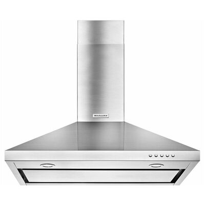 KitchenAid 30 in. Canopy Pro Style Range Hood with 3 Speed Settings, 400 CFM, Convertible Venting & 3 LED Lights - Stainless Steel | KVWB400DSS