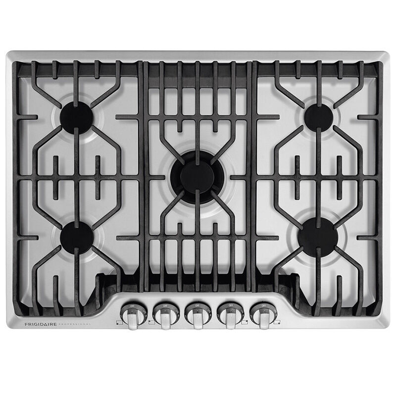 Frigidaire Professional 36 in. 5-Burner Natural Gas Cooktop with Griddle, Simmer Burner & Power Burner - Stainless Steel, , hires