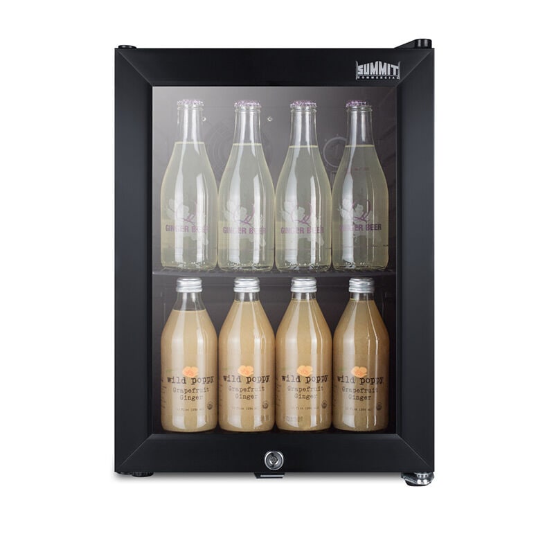 Summit Commercial 14 in. Freestanding 0.9 cu. ft. Compact Beverage Center With Adjustable Shelves - Black, , hires
