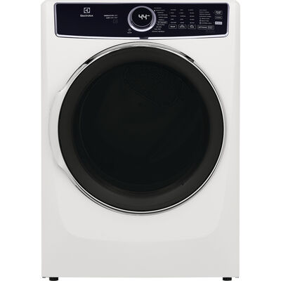 Electrolux 600 Series 27 in. 8.0 cu. ft. Stackable Gas Dryer with LuxCare Dry, Instant Refresh, Perfect Steam & Sanitize Cycle - White | ELFG7637AW