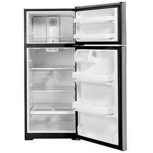 GE 28 in. 16.6 cu. ft. Top Freezer Refrigerator - Stainless Steel, Stainless Steel, hires