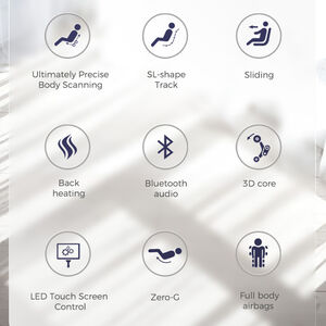 Lifesmart 4D Zero Gravity Massage Chair with Bluetooth Speakers - Gray & Black, , hires