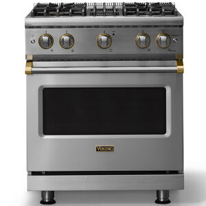 Viking 5 Series 30 in. 4.0 cu. ft. Standard Convection Gas Range with 4 Sealed Burners - Stainless Steel, , hires