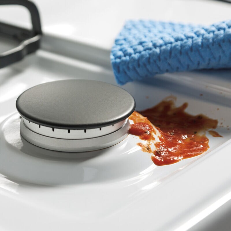 GE 30 in. 4.8 cu. ft. Gas Range with 4 Sealed Burners - White, White, hires