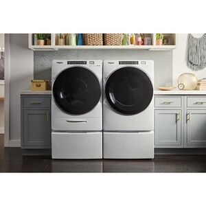 Whirlpool 27 in. 7.4 cu. ft. Stackable Electric Dryer with Sensor Dry & Steam Cycle - White, , hires