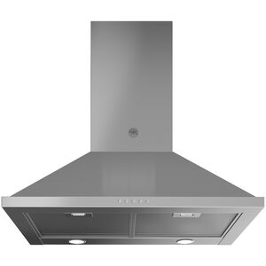 Bertazzoni 30 in. Chimney Style Range Hood with 3 Speed Settings, 600 CFM, Convertible Venting & 2 LED Lights - Stainless Steel, , hires