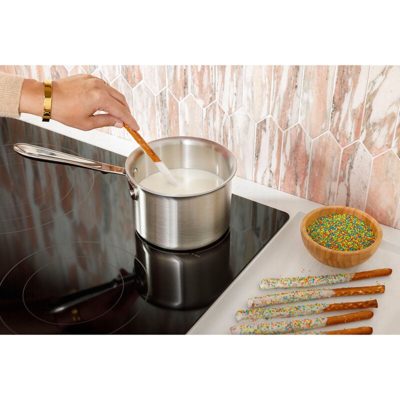 GE 36 in. 5-Burner Electric Cooktop with Simmer Burner & Power Burner - Stainless Steel, , hires