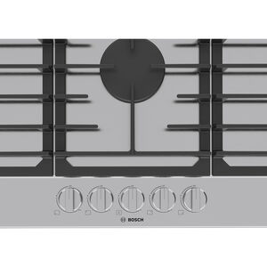 Bosch 300 Series 36 in. 5-Burner Natural Gas Cooktop with Simmer Burner & Power Burner - Stainless Steel, , hires