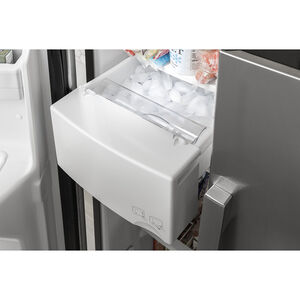 GE 36 in. 25.3 cu. ft. Side by Side Refrigerator with Ice & Water Dispenser - Fingerprint Resistant Stainless, Fingerprint Resistant Stainless, hires