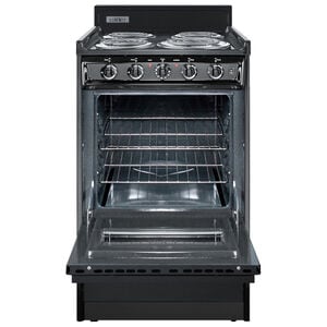 Summit 20 in. 2.4 cu. ft. Electric Range with Coil Burners - Black, , hires