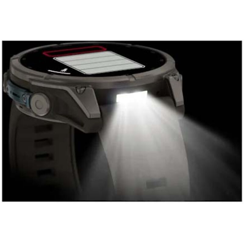 Garmin fenix 9 47 mm, AMOLED Smart Watch - Titanium with Pebble Gray Silicone Band, , hires
