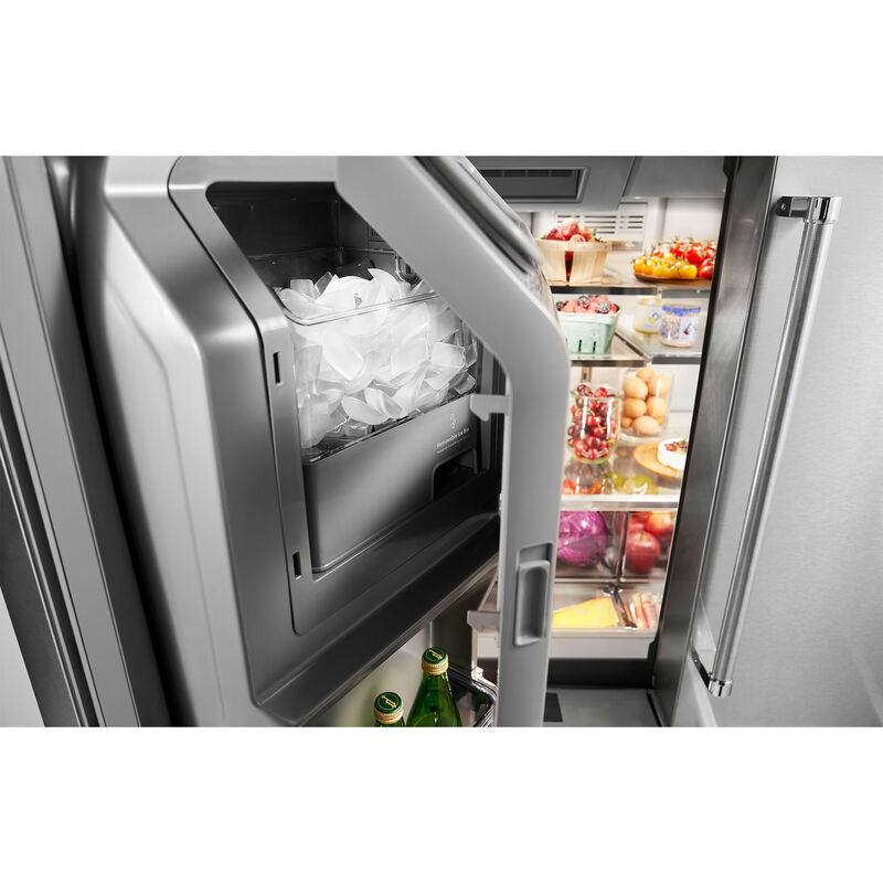 KitchenAid 36 in. 25.8 cu. ft. 5-Door French Door Refrigerator with External Ice & Water Dispenser - Stainless Steel, Stainless Steel, hires