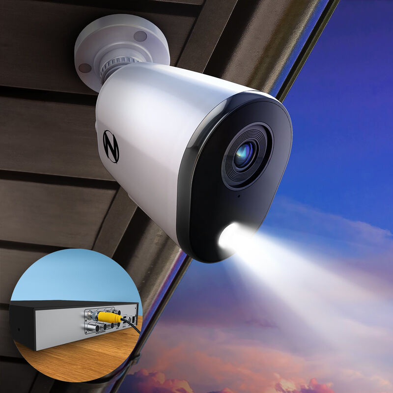 Night Owl - 12 Channel 4 Camera Wired 2K 1TB DVR Security System with 2-way Audio - White, , hires