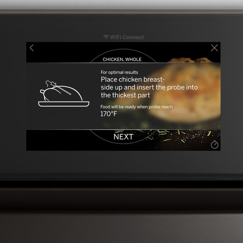 GE Profile 30 in. 10 cu. ft. Smart Top Control Electric Double Wall Oven with True European Convection - Fingerprint resistant Black Stainless, Fingerprint Resistant Black Stainless, hires