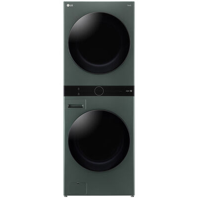 LG 27 in. WashTower with 4.5 cu. ft. Washer with 6 Wash Programs & 7.4 cu. ft. Electric Dryer with 6 Dryer Programs, Sensor Dry & Wrinkle Care - Nature Green | WKEX200HGA
