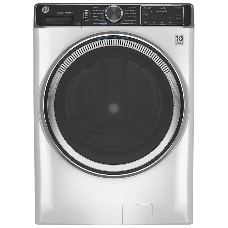 GE 28 in. 5.0 cu. ft. Smart Stackable Front Load Washer with 