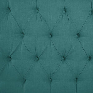Skyline King Nail Button Tufted Wingback Headboard in Linen - Laguna, Blue, hires