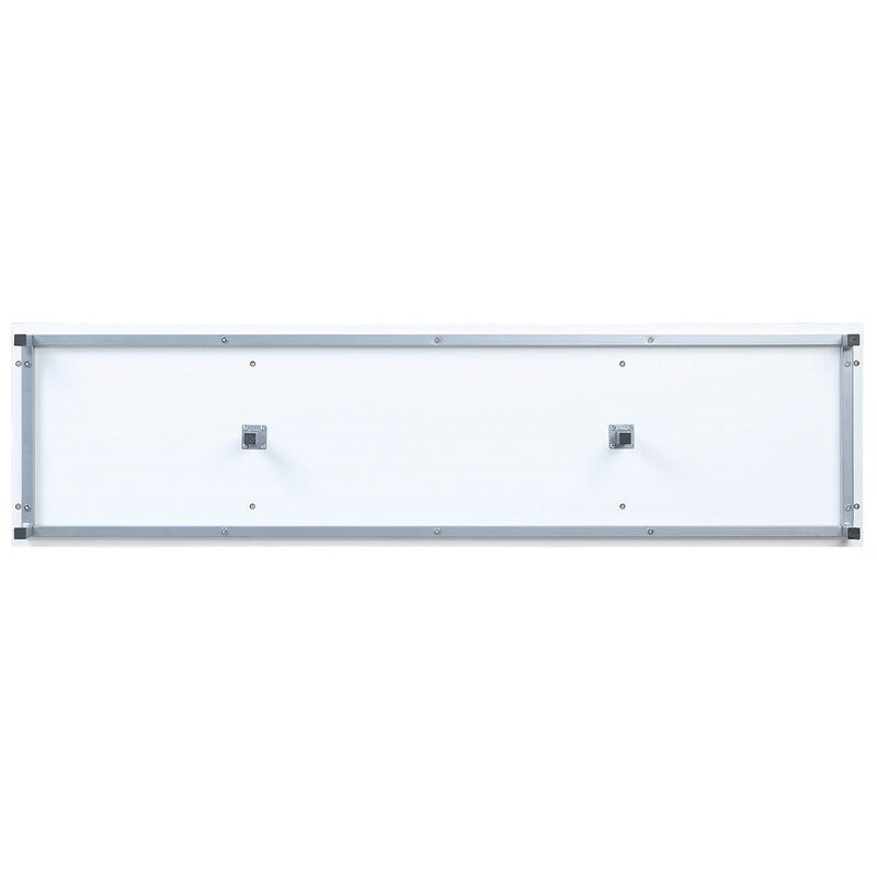 Manhattan Comfort Brighton 60" TV Stand with Glass Shelves & Media Wire Management - White, , hires