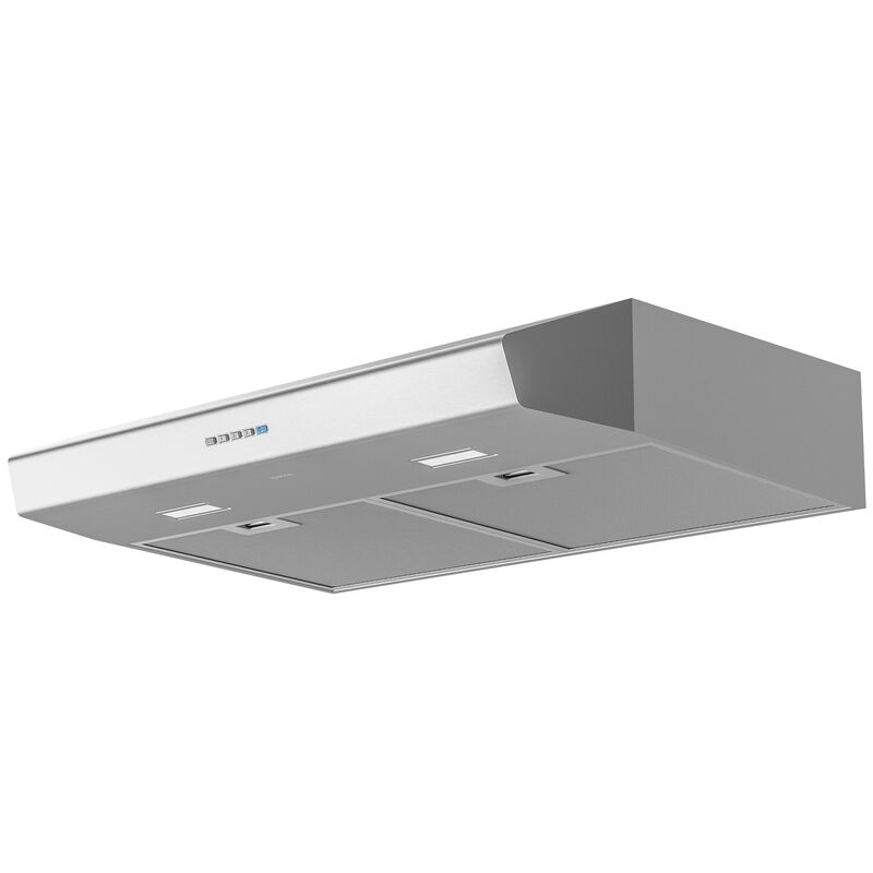 Zephyr 30 in. Standard Style Range Hood with 3 Speed Settings, 400 CFM, Ducted Venting & 2 LED Lights - Stainless Steel, Stainless Steel, hires