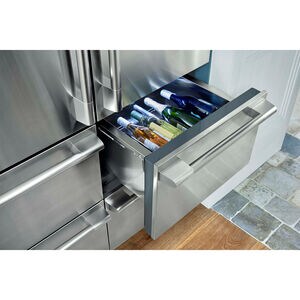 Signature Kitchen Suite 48 in. 26 cu. ft. Built-In Smart Counter Depth 6-Door French Door Refrigerator with Internal Water Dispenser - Custom Panel Ready, , hires