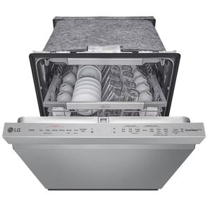 LG 24 in. Top Control Smart Dishwasher with 44 dBa Sound Level, 3rd-Rack, Dynamic Dry & Pocket - PrintProof Stainless Steel, PrintProof Stainless Steel, hires