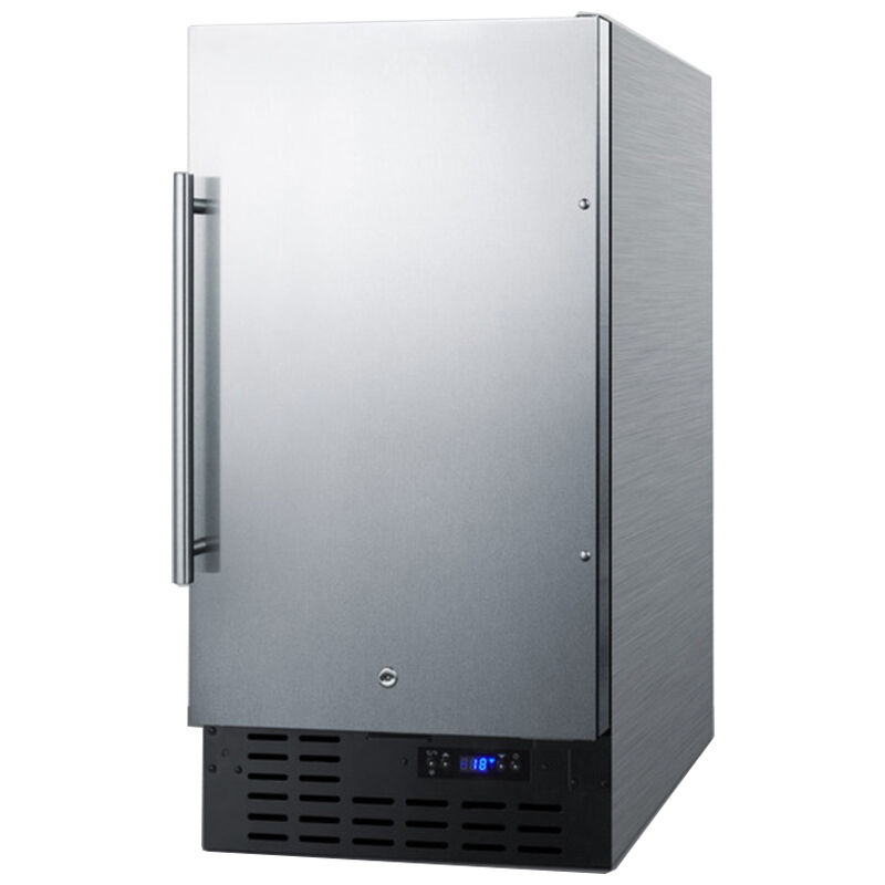 Summit 18 in. 2.7 cu. ft. Built-in Frost Free Compact Upright Freezer with Adjustable Shelves - Stainless Steel, , hires